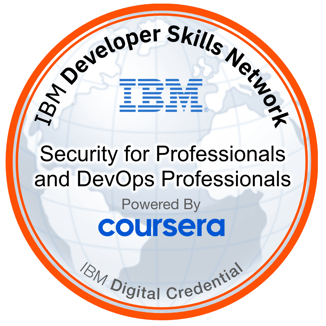 Security for Professionals and DevOps Professionals Credly Badge
