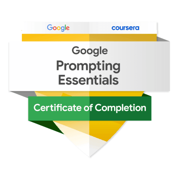 Google Prompting Essentials Credly Badge