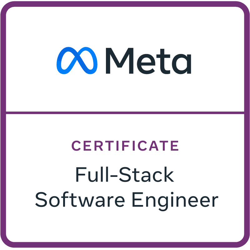 Meta Full-Stack Engineer Certificate Credly Badge