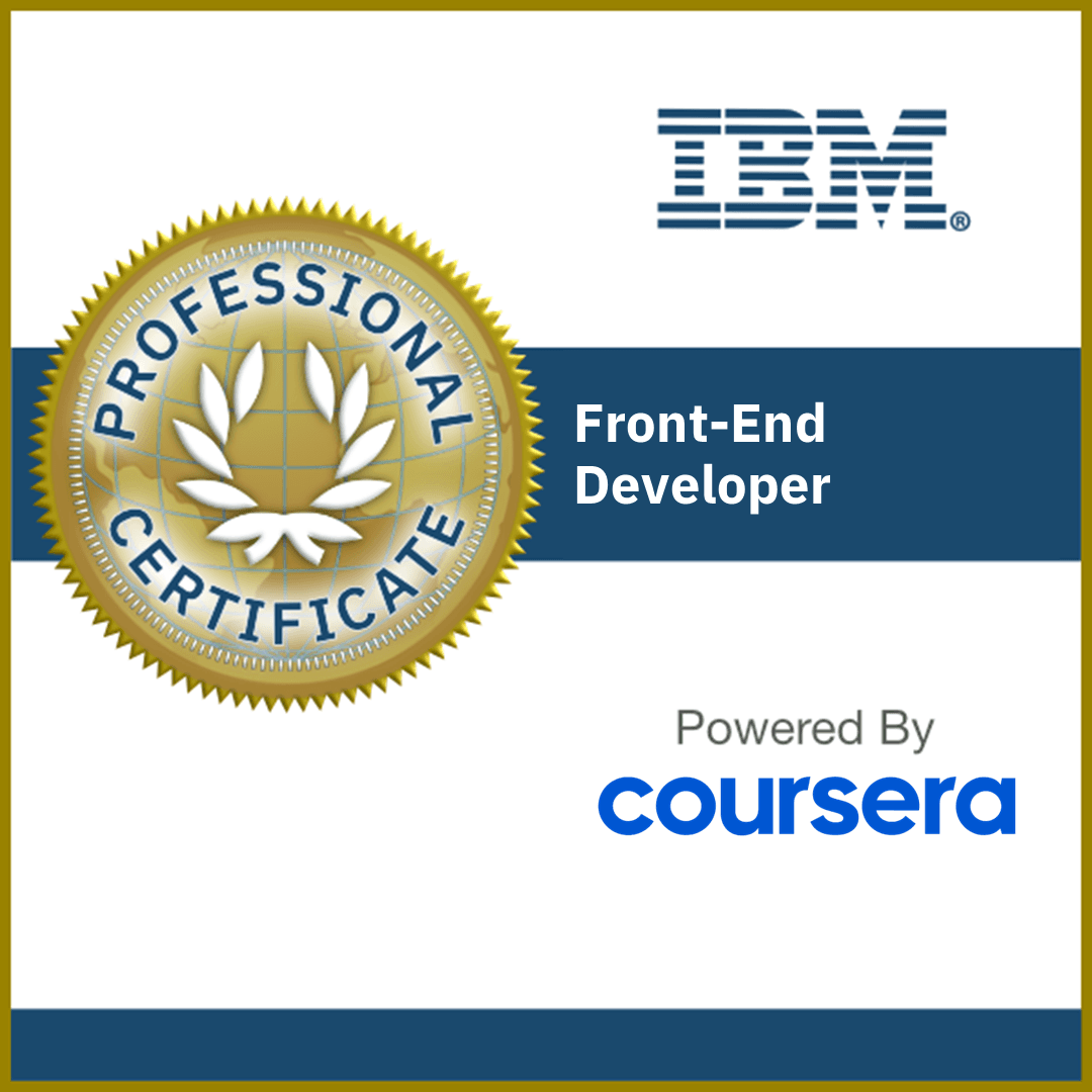 IBM Front-End Developer Professional Certificate Credly Badge