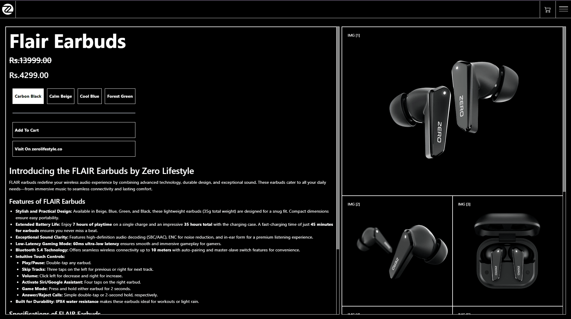 Zero Lifestyle Interface View 5